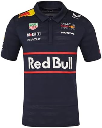 Red Bull Racing 2024 チームポロ 2XL Castore Men's Red Bull Racing F1 2024 Team Polo T-Shirt - Blue