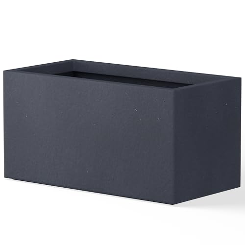Kante 23.2" L Long Rectangular Concrete Planter, Large Outdoor Indoor Garden Po…