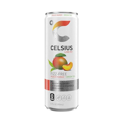 CELSIUS, PEACH MANGO GREEN TEA, 12 FL OZ