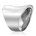 Sterling Silver Cool Plain 22MM Wide Front Design Band Ring - Size 8