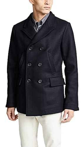Billy Reid Men's Bond Wool Blend Peacoat, Navy, Blue, XS in Kenya