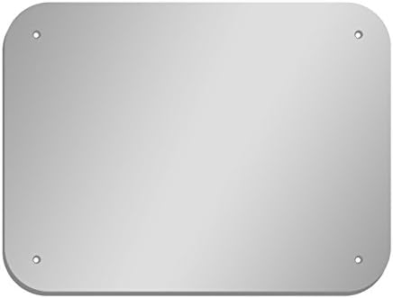 Rectangle Extra Thick Shatterproof Acrylic Safety Mirror With Rounded Corners, Mounting Holes And Screw Set - 12in x 16in x 1/4in