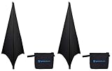 (2) Rockville RSC7B Black Tripod PA Speaker Stand Scrims Cloth 360 Degree Cover