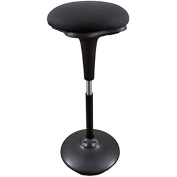 Active Sitting Chair/Ergonomic Standing Desk Swivel Stool with Adjustable Height (Black)