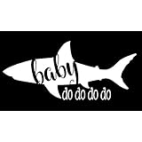 Makarios LLC Baby Shark Cars Trucks Vans Walls Laptop MKR| White |5.5 x 2.5|MKR736