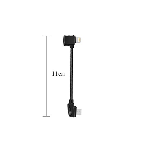 RCstyle Newest Design Nylon Braided Durable Micro to Lightning Cable For DJI Mavic Air / Maivc Pro / Spark Drone, Fits iOS Cellphone and Tablets(9cm)