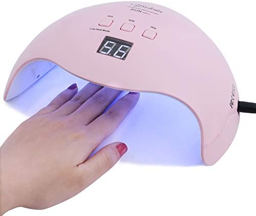 Tfscloin Gel Nail Dryer 40W UV LED Curing Lamp for Gel Nail Lamp Professional Manicure with 3 Timers Nail Art Tools Accessories(Pink)