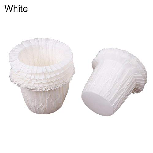 Flamingo Bonut tulip baking cups 50pcs Paper Cake Cases Grease-proof Mini Tulip Baking Cups Paper Cupcake Liner Cases Muffin Wrappers white