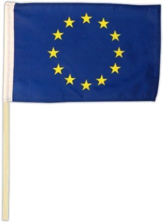 Europe Flag 30 x 45 CM with Rod