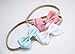 3 Baby Girl Hair Bows on Nylon Headbands | 4