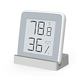 MiaoMiaoCe Digital Hygrometer Thermometer Indoor, Humidity Monitor with Temperature Gauge Humidity Meter, E-Ink Screen Multifunctional Hygrometer for Baby, Kids, Home, Car, Office, etc.