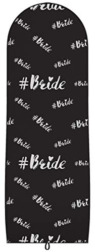 Gusseted Bride Gown Garment Bag for Women’s Bridal Wedding Dresses - Travel Folding Loop, ID Window - 72” x 24” with 10” Tapered Gusset – Black and White - by Your Bags - Thumbnail 2