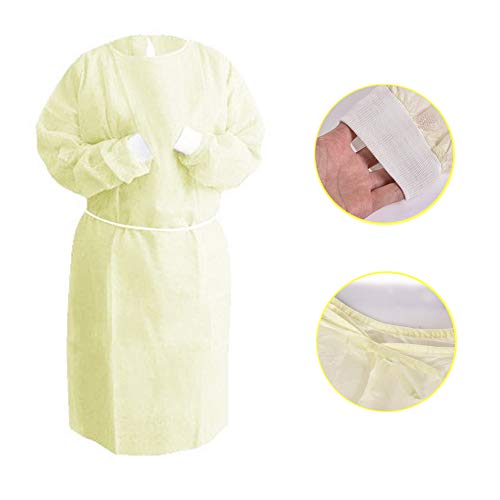 20 Pack Universal Isolation Gown with Elastic Wrists,Adults Disposable