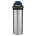 Contigo Shake & Go Fit Stainless Steel Shaker Bottle, Vacuum-Insulated Gym Water Bottle with Whisk, 24oz Protein Blender, Carolina Blue