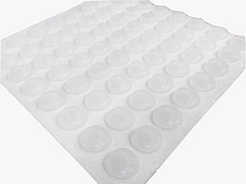 Pack of 96 Round Cabinet Door Bumpers - ½” Diameter Pads for Drawers, Glass Tops, Small Furniture, Cutting Boards, Picture Frames - Thumbnail 5