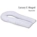 QUEEN ROSE Pregnancy Pillow with Removable Cover,65in Extra Long U Shaped Maternity Pillow for Pregnant Women,White