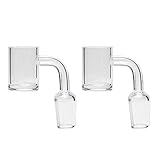 (2 Pack) 90 Degree 25mm Wide 4mm Thick Quartz Accessory (14mm Male)