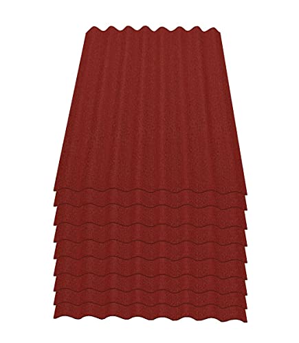 Onduline Easyline Dachplatte Wandplatte Bitumenwellplatten Wellplatte 9x0,76m² - rot