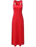 DRESSIS Womens Round Neck Sleeveless Racerback Maxi Tank Dress