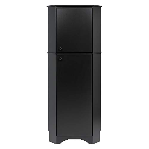Prepac Elite Corner Storage Tall 2Door, Black Pricepulse
