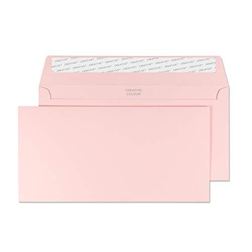 Blake Creative Colour - Coloured Pink DL+ Envelopes (114 x 229 mm) - Pack of 500 - FSC Certified - 120GSM - Peel and Seal Pink Envelope - Invitation Envelopes/Card Making Supplies (201)