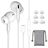 Earphones for iPhone 12, In-Ear Headphones for iPhone 7 Noise Isolating Stereo Earbuds with Mic Compatible with iPhone…