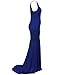 Lalagen Women's Royal Sleeveless Elegant Long Evening Dress Gowns