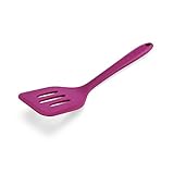 Farberware Colourworks Silicone Slotted Turner, 12-Inch, Berry/Navy