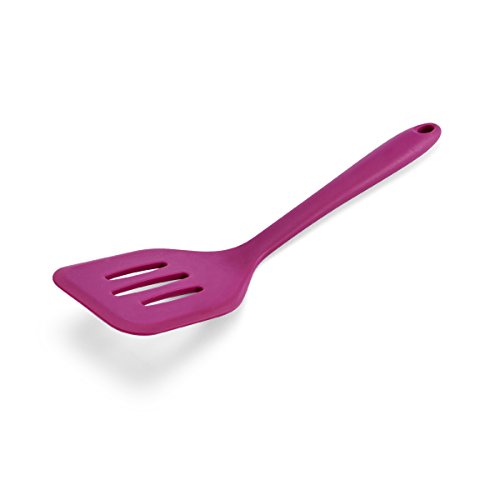 Farberware Colourworks Silicone Slotted Turner, 12-Inch, Berry/Navy