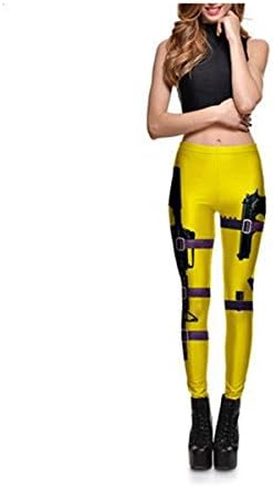 SiGaMEN Womens Workout Active Leggings Stretch Tights with Various Patterns 5 S