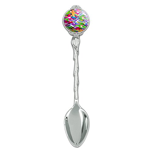 Hummingbird Colorful Pattern Novelty Collectible Demitasse Tea Coffee Spoon