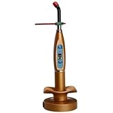 Dental Wireless Cordless LED curing Light Cure Lamp 1500mw with digital display for Dentist (Yellow)