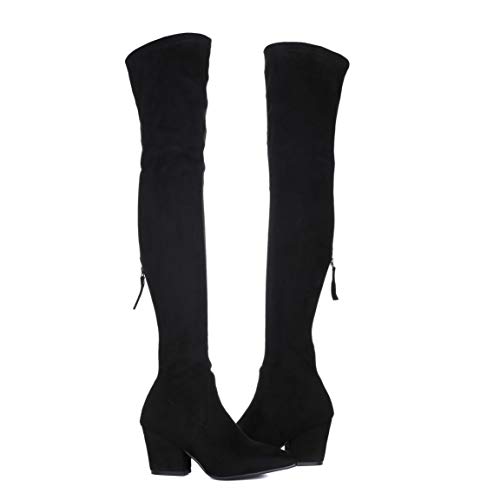 ShoeN-Tale-Womens-Chunky-Heel-Back-Zipper-Sexy-Pointed-Toe-Over-The-Knee-Thigh-High-Boots