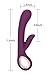 Sexy Slave Alice's Rechargeable Dual Wand 6 Function Silicone Waterproof G-Spot and Clitoral Rabbit Vibrator, Purple