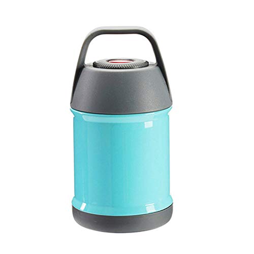 450ml Soup thermos Stainless Steel Vacuum Stew Pot Insulation Lunch Box for child Long Insulation Barrel Porridge Stew Beaker (Color : Blue)