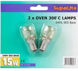 SupaLite 300°C Oven Lamps 240v 15w SES