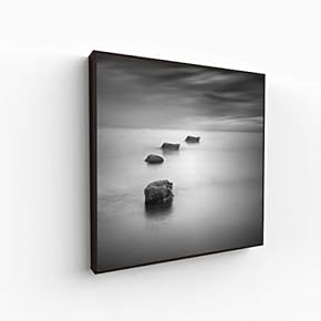 Canvas Wall Art for Living Room, Bedroom Monochrome Building Framed Canvas Prints for Home Decoration Ready to Hang - 16x16 inches