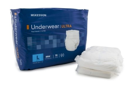 MCK83883100 - Adult Absorbent Underwear McKesson Ultra Pull On Large Disposable Heavy Absorbency