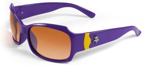 NFL Minnesota Vikings Bombshell Sunglasses with Bag, Purple/Yellow