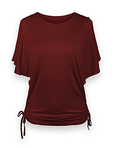 Relibeauty women’s flutter sleeve solid tops (16-18, …