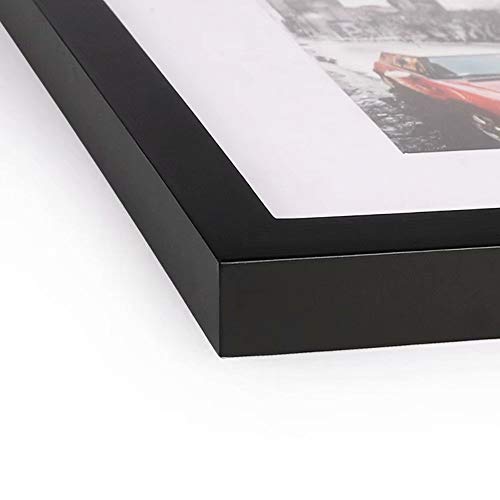 KINLINK 8x10 Picture Frames Black, Wood Frames with HD Plexiglass for Pictures 4x6/5x7 with Mat or 8x10 Without Mat, Tabletop and Wall Mounting Display, Set of 4 - Thumbnail 3