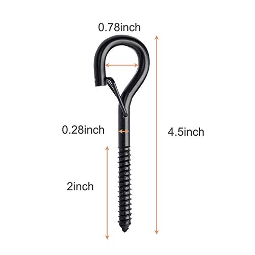 mozoba Heavy Duty Hammock Hooks for Hammock Stand, Yoga Brazilian