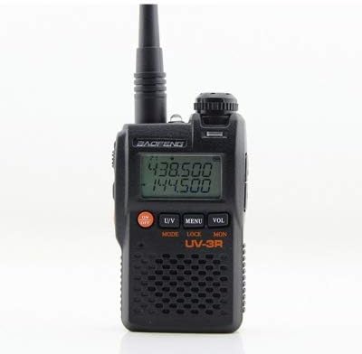 ?Mini Walkie Talkie Dual Band VHF UHF Portable UV3R Two Way Radio