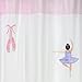 Sweet Jojo Designs Ballet Dancer Ballerina Kids Bathroom Fabric Bath Shower Curtain
