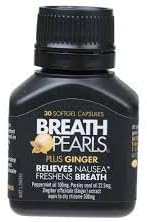 Breath Pearls Plus Ginger Breath Freshener - 30 softgel caps
