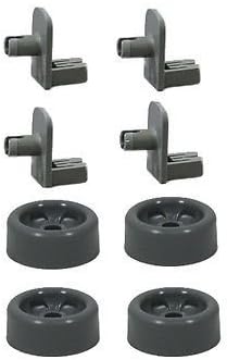 Repair Kit for GE Dishwasher Rack Wheel and Axle Shaft 4 each