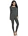 Ekouaer Top & Bottom Woman Comfortable Microfiber Thermal Underwear (Gray, Medium)