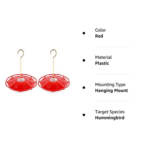 Juegoal 12 oz Hanging Hummingbird Feeder, 2 Pack Outdoor Hummingbird