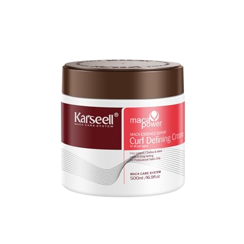 Karseell Curl Cream 500ml – Definition Cream for Curly and Wavy Hair, Moisturizing, Anti-Frizz & Flexible Hold