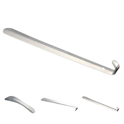 OmkuwlQ Professional Stainless Steel Shoe Horns Long Handle Shoehorn Convenient Shoes Wearing Lifter - Thumbnail 5